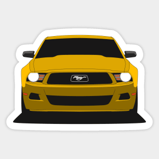 Yellow Ford Mustang Sticker